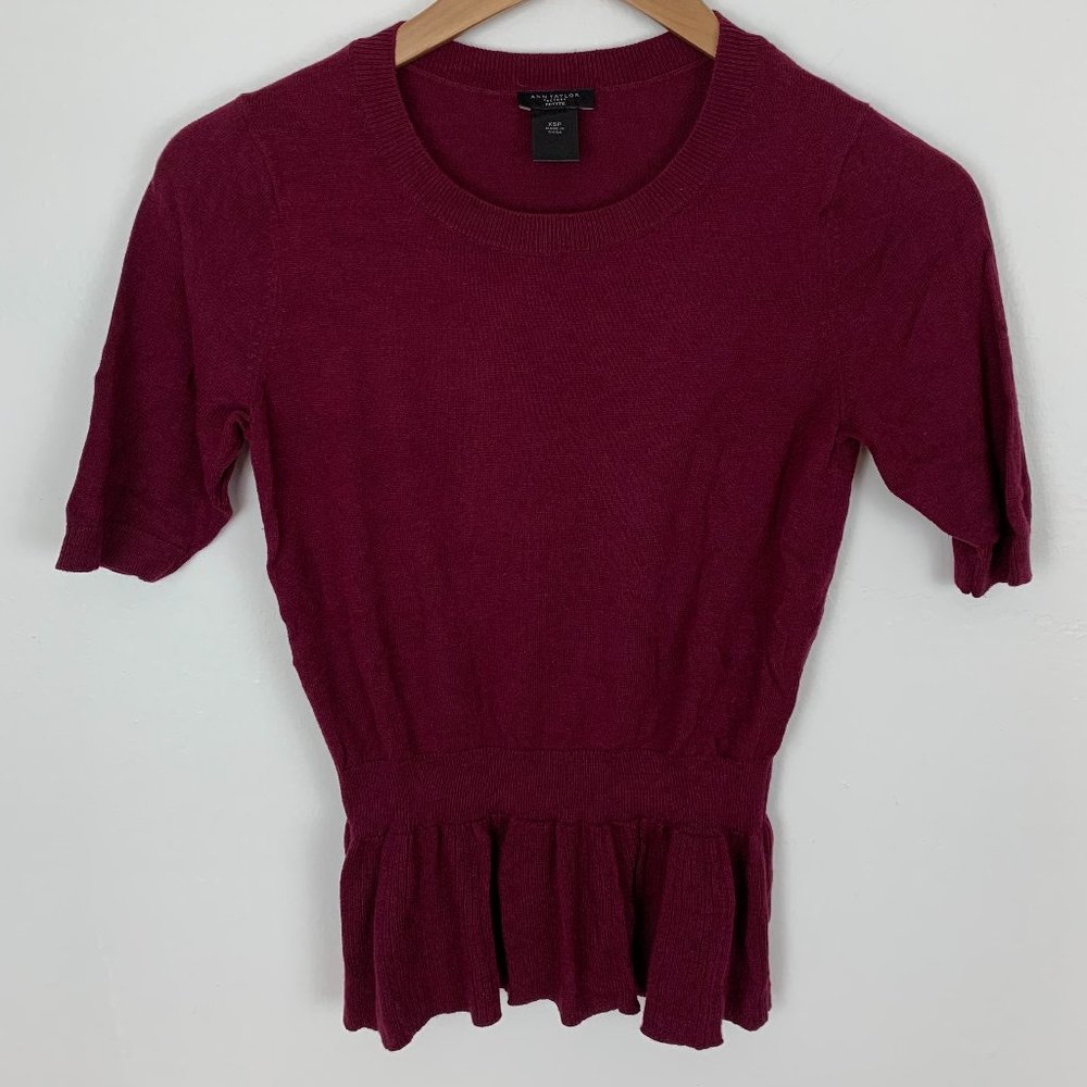 Ann Taylor Peplum Top - XSP